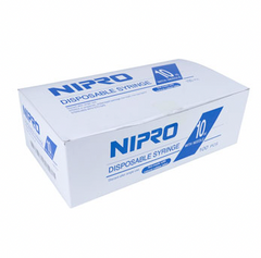 Nipro 10cc(mL) Luer Lock with Needle 22G x 1" (BY CASE)