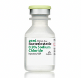 Bacteriostatic 0.9% Sodium Chloride Injection, USP (20 mL bottle)