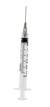 Exel 3mL Syringe and Needle Combination Luer Lock Tip 22G x 1" (BY CASE)
