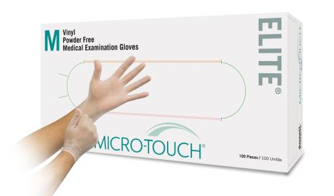 MICRO-TOUCH® ELITE® Powder-Free Synthetic Medical Exam Gloves (MED)