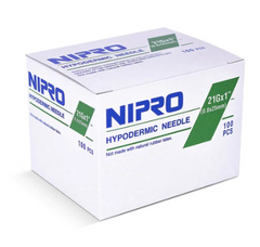 Nipro Hypodermic Needle 21G x 1" (BY CASE)