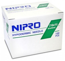Nipro Hypodermic Needle 21G x 1 ½" (BY CASE)