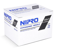 Nipro Hypodermic Needle 22G x 1" (BY CASE)