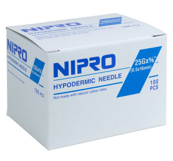 Nipro Hypodermic Needle 25G x ⅝" (BY CASE)