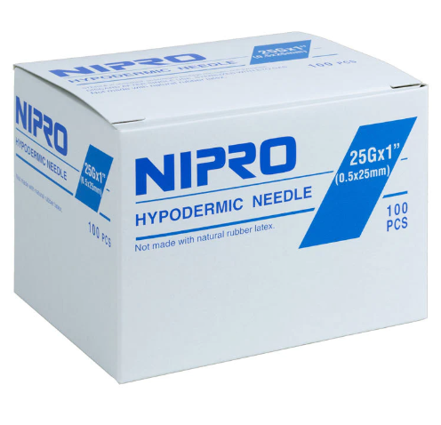 Nipro Hypodermic Needle 25G x 1" (BY CASE)