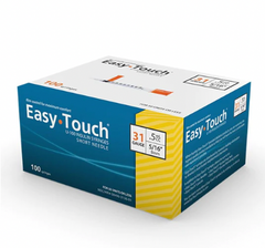 MHC EasyTouch U-100 Insulin Syringes 0.5cc x 31G x 5/16" (BY CASE)