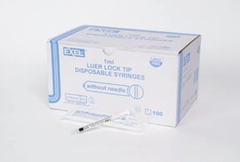 Exel 1cc(mL) Luer Lock Syringe (BY CASE)