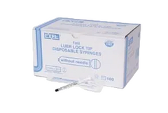 Exel 1mL Luer Lock Tip Syringe Only (BY CASE)