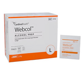 Webcol Alcohol Prep Pads - Large (200 count)