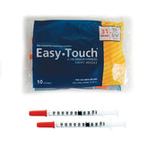 10 Pack Bag (10 Syringes) - EASYTOUCH 1CC, 31 GAUGE x 5/16"