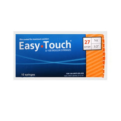 10 Pack Bag (10 Syringes) - EasyTouch 1cc 27G x 1/2"