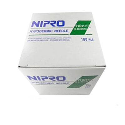 Disposable Hypodermic Needles 21G X 1 1/2" (50 Pack)