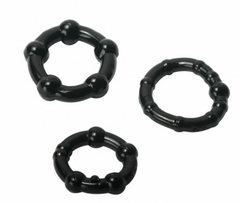 Trinity Vibes Performance Penis Rings (Black)