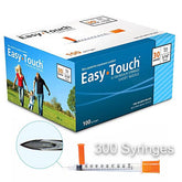 3 Boxes | 300 Syringes - EasyTouch 1cc 30G x 5/16"