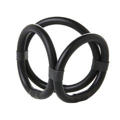 Trinity Vibes Easy Snap Triple Pleaser Cock Ring (Black)