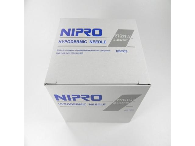 Disposable Hypodermic Needles 27G x 1 1/4" (50 Pack)