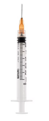 Exel 3mL Syringe and Needle Combination Luer Lock Tip 25G x ⅝" (BY CASE)
