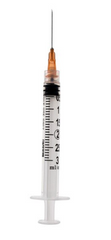 Exel 3mL Syringe and Needle Combination Luer Lock Tip 25G x 1" (BY CASE)