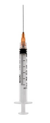 Exel 3mL Syringe and Needle Combination Luer Lock Tip 25G x 1 ½" (BY CASE)