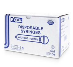 Exel 3mL Luer Lock Tip Syringe Only (BY CASE)