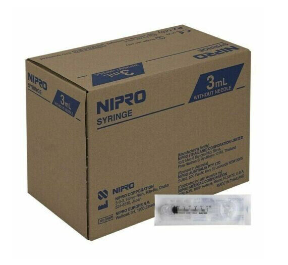 Nipro 3cc(mL) Luer Lock without Needle (BY CASE)