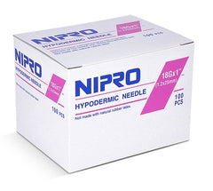 Disposable Hypodermic Needles 18G x 1" (50 Pack)