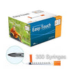 3 Boxes (300 Syringes) - EasyTouch 1/2cc 27G x 1/2"