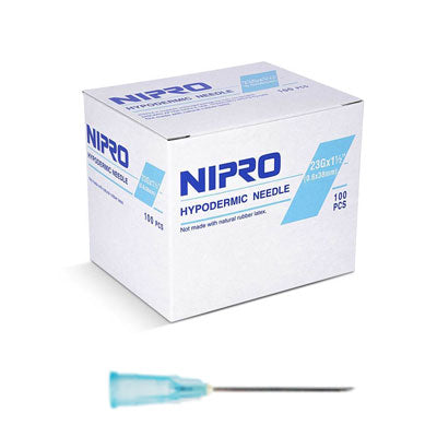 Disposable Hypodermic Needles 23G X 1 1/2" (50 Pack)