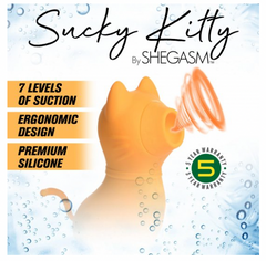 Shegasm Sucky Kitty Clitoral Stimulator (Orange)