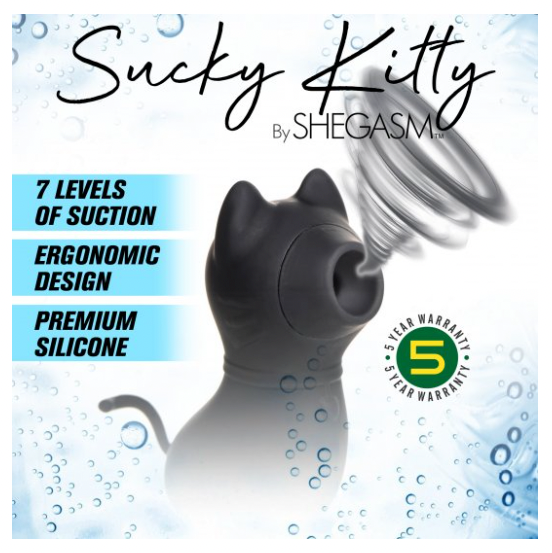 Shegasm Sucky Kitty Clitoral Stimulator Black – Liquidations Outlet