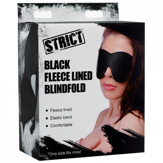Strict Black Fleece Lined Blindfold