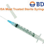 BD 3cc 23G x 1" Luer Lok Syringe & Needle Combo (10 pack)